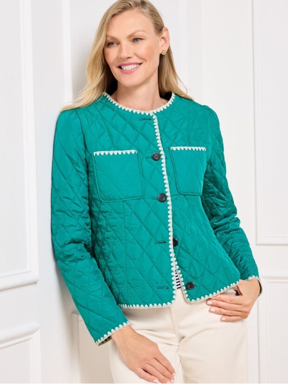 NWT...Talbots Lined Quilted Jacket Size XL
